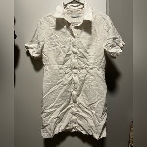 White Linen Dress
